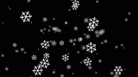 Snow cristal moving on black background with blur background Stock Footage 222937611