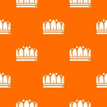 Snow crown pattern vector orange Stockillustratie