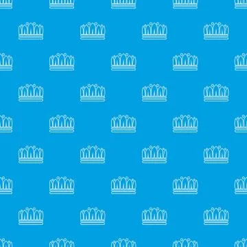 Snow crown pattern vector seamless blue Stockillustratie
