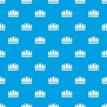 Snow crown pattern vector seamless blue Stockillustratie