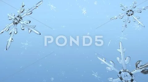 Snow crystals background Stock Illustration