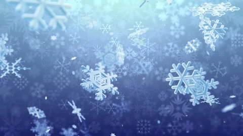 Snow crystals flakes winter 23 BL5 Stock Footage 252354107