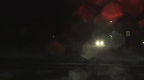 Snow crystals form on the windshield Stock Footage 1038489