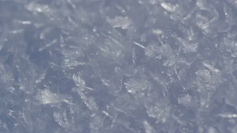 Snow crystals on ground, macro Stock Footage 138511148