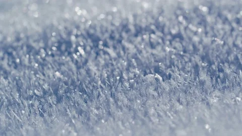 Snow crystals on ground, macro Video stock 138511316