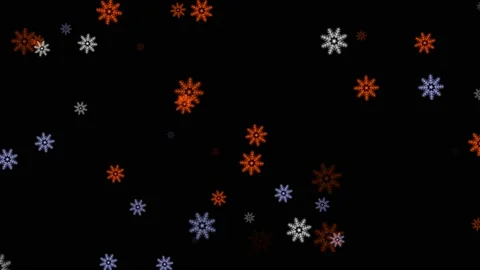 Snow crystals winter particles animation motion graphics Video stock 196967531