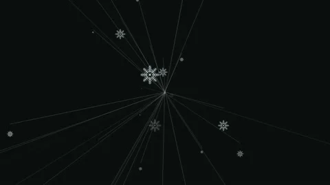 Snow crystals winter particles animation motion graphics Video stock 196967588