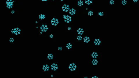 Snow crystals winter particles animation motion graphics Stock Footage 196967694