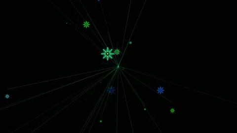 Snow crystals winter particles animation motion graphics Stock Footage 196967741