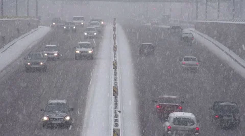 Snow Cyclone in the City Stock Footage 45154963