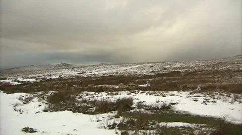 Snow on dartmoor Video stock 8830498