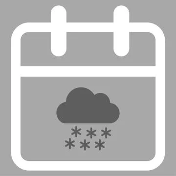 Snow Date Icon Stock Illustration