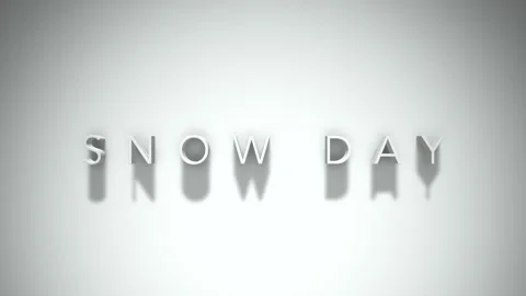 Snow day 3D title animation with shadows on a white background Stock-Footage 297798275