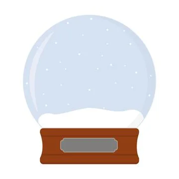 Snow decorative ball, isolated vector illustration Stock Illustration