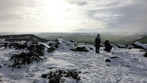 Snow in Derbyshire Stock Footage 148776288