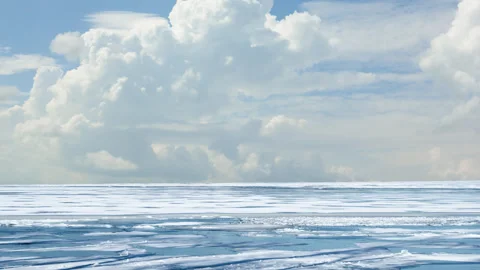 Snow desert time lapse scene Stock Footage 251850433