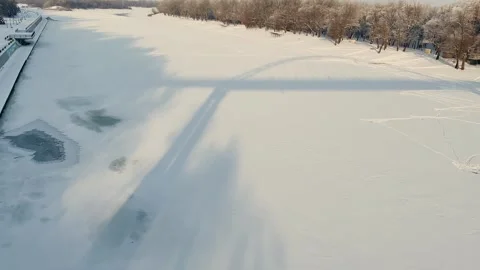 Snow with different traces, white clean snow in winter Stock Footage 329250150