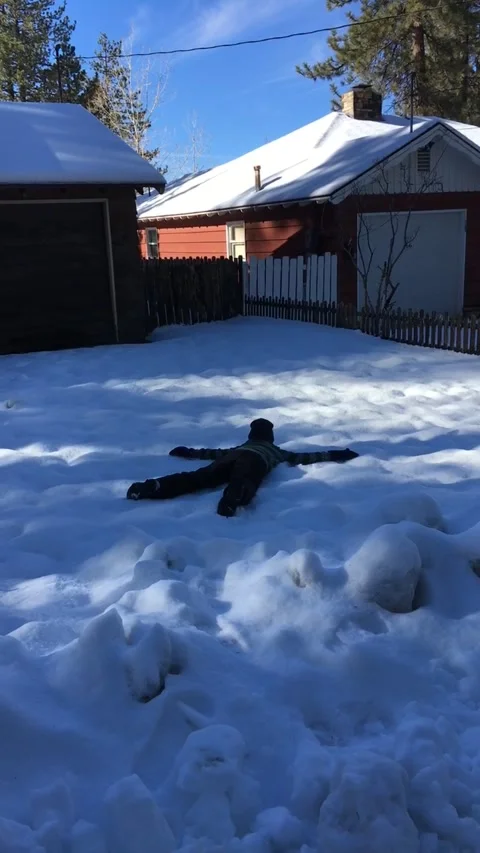 Snow Dive Fail, Big Bear, California - 08 Dec 2018 Stock Footage 205237107