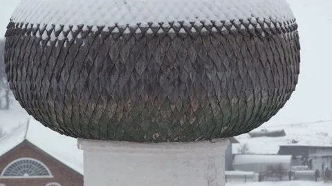 Snow domes of the monastery Stock Footage 149949187