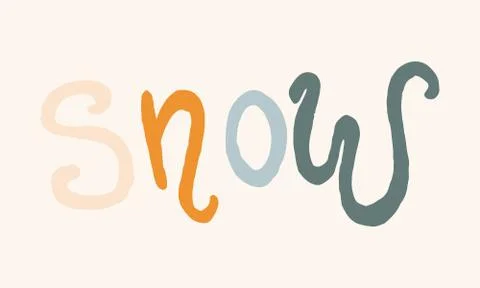Snow doodle illusatration Stock Illustration