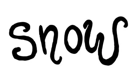 Snow doodle illusatration Stock Illustration