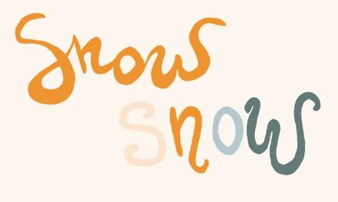 Snow doodle illusatration Stock Illustration