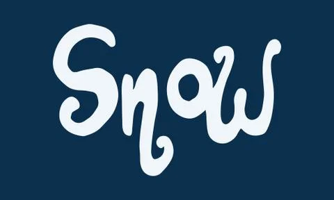 Snow doodle illusatration Stock Illustration