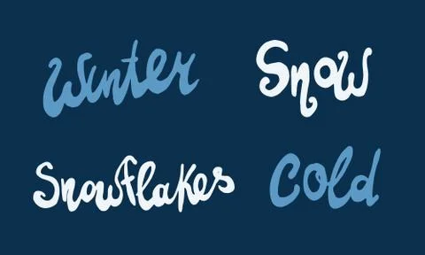Snow doodle illusatration Stock Illustration