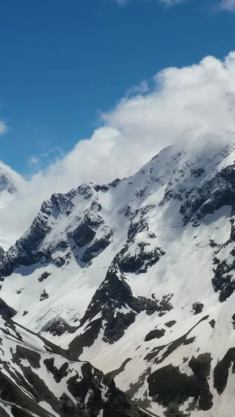Snow-Draped Mountains in Winter Stock Footage 288014417