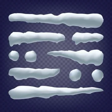 Snow Drift Vector. Holidays Christmas Design. Frozen Ice. Snow Cap. Snowball Illustrazione stock