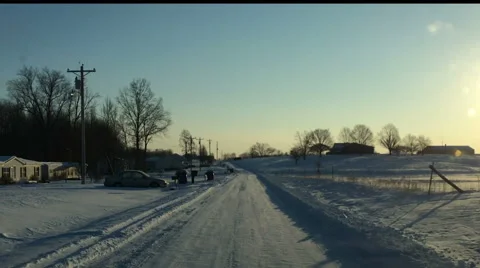 Snow Drive Stock Footage 47701927