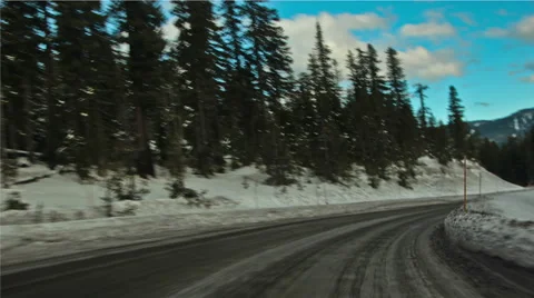 Snow Driving Stock Footage 56332429