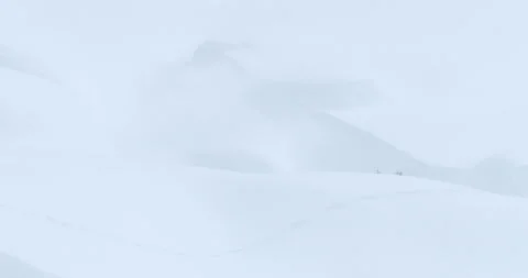 Snow dunes built by the wind in the snow desert. Stock Footage 206502431