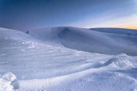 Snow dunes Stock Photos
