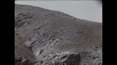 Snow Dusted Barren Mountainside Stock Footage 47525830