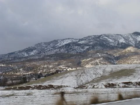 Snow Dusted Mountains Fotos de archivo