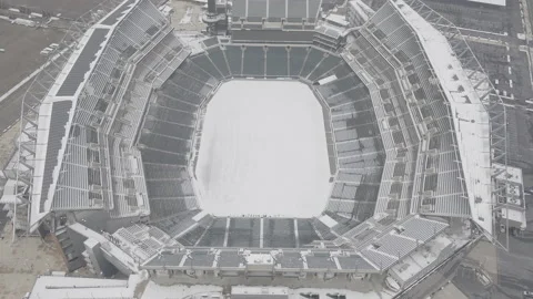 Snow Eagles Football Stadium, Pull Out Vídeos de archivo 233987034