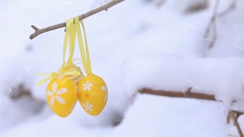 Snow Easter background Stock Footage 87569966