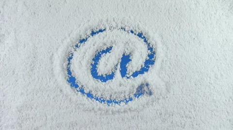 Snow email Stock Footage