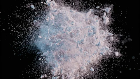 Snow explosion particles slow motion  animation Stock Footage 225276794