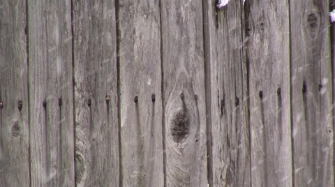 Snow fall in front of Fence 動画素材 46565809