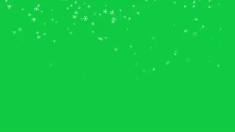 Snow fall on green screen,white snow flakes flying animation,happy new year  Stock Footage 164916847