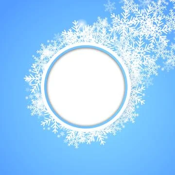 Snow fall. Holiday winter theme background. Stock Illustration