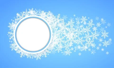 Snow fall. Holiday winter theme background. Stock Illustration