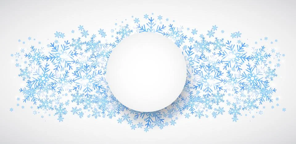 Snow fall. Holiday winter theme background. Stock Illustration