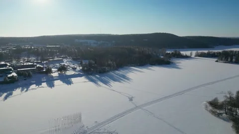Snow fall in Italy, beautiful winter landscape Video stock 252600484