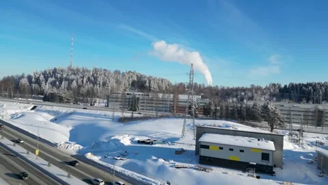 Snow fall in Italy, beautiful winter landscape Video stock 252600530
