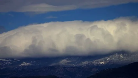 Snow Fall Mountain Stock Footage 85422212