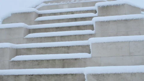 Snow fall on World War One battlefields : Tyne Cot Cemetery, Ypres, Belgium Stock Footage 102203362