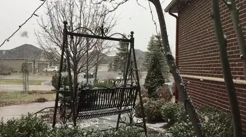 Snow Falling at 240 FPS Stock Footage 46316851